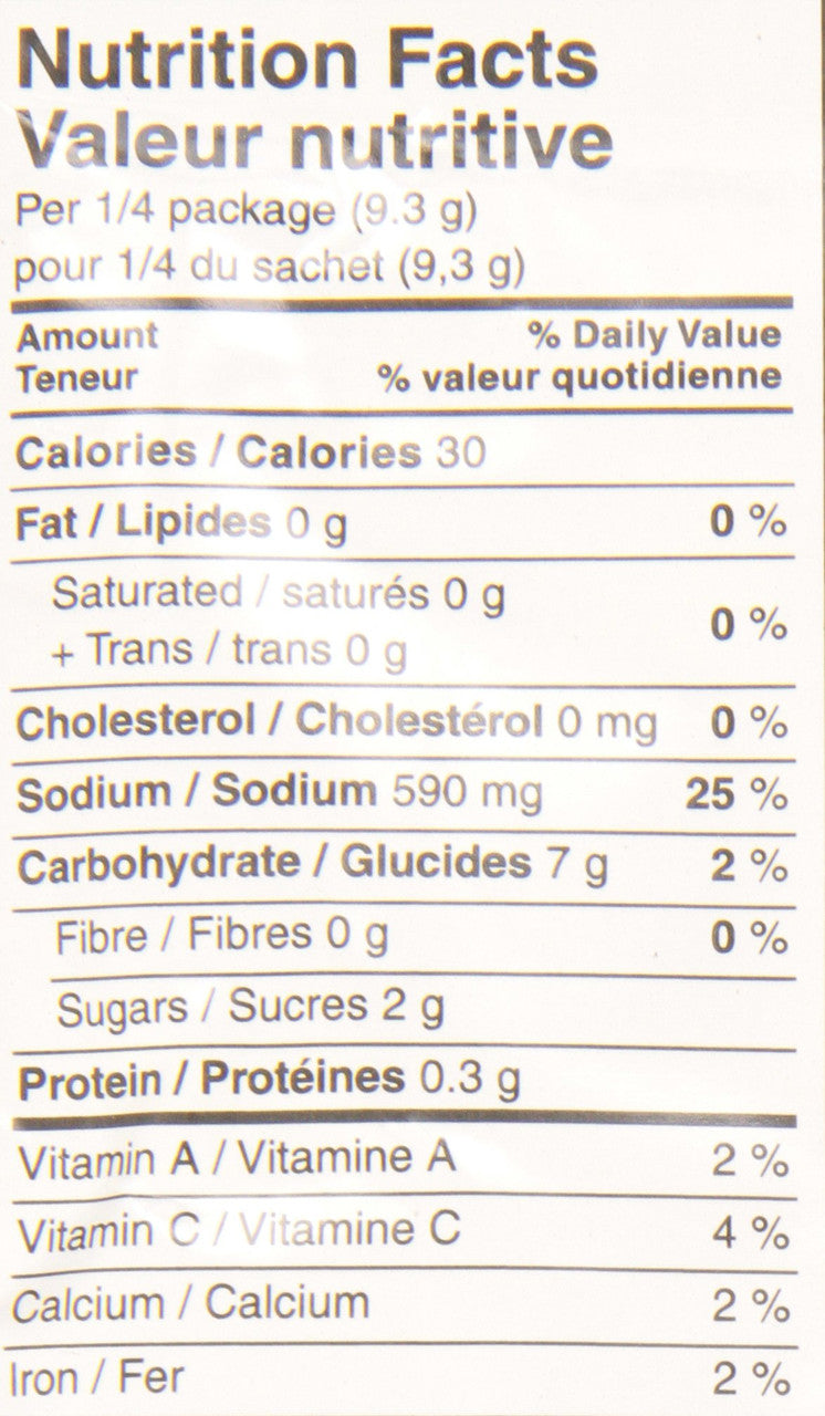 Club House Sloppy Joes Seasoning Mix, 37g/1.3oz Nutrition Facts Label