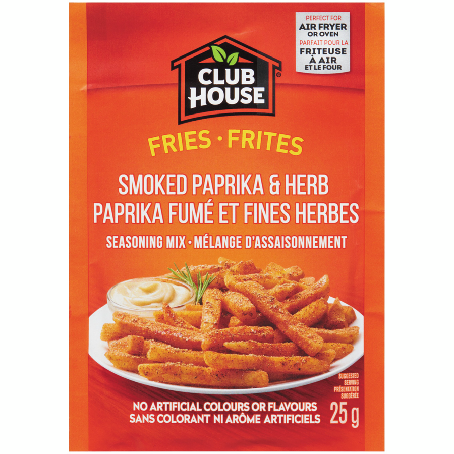 Club House Smoked Paprika & Herb Fries Seasoning Mix, 25g/0.9 oz. Packet