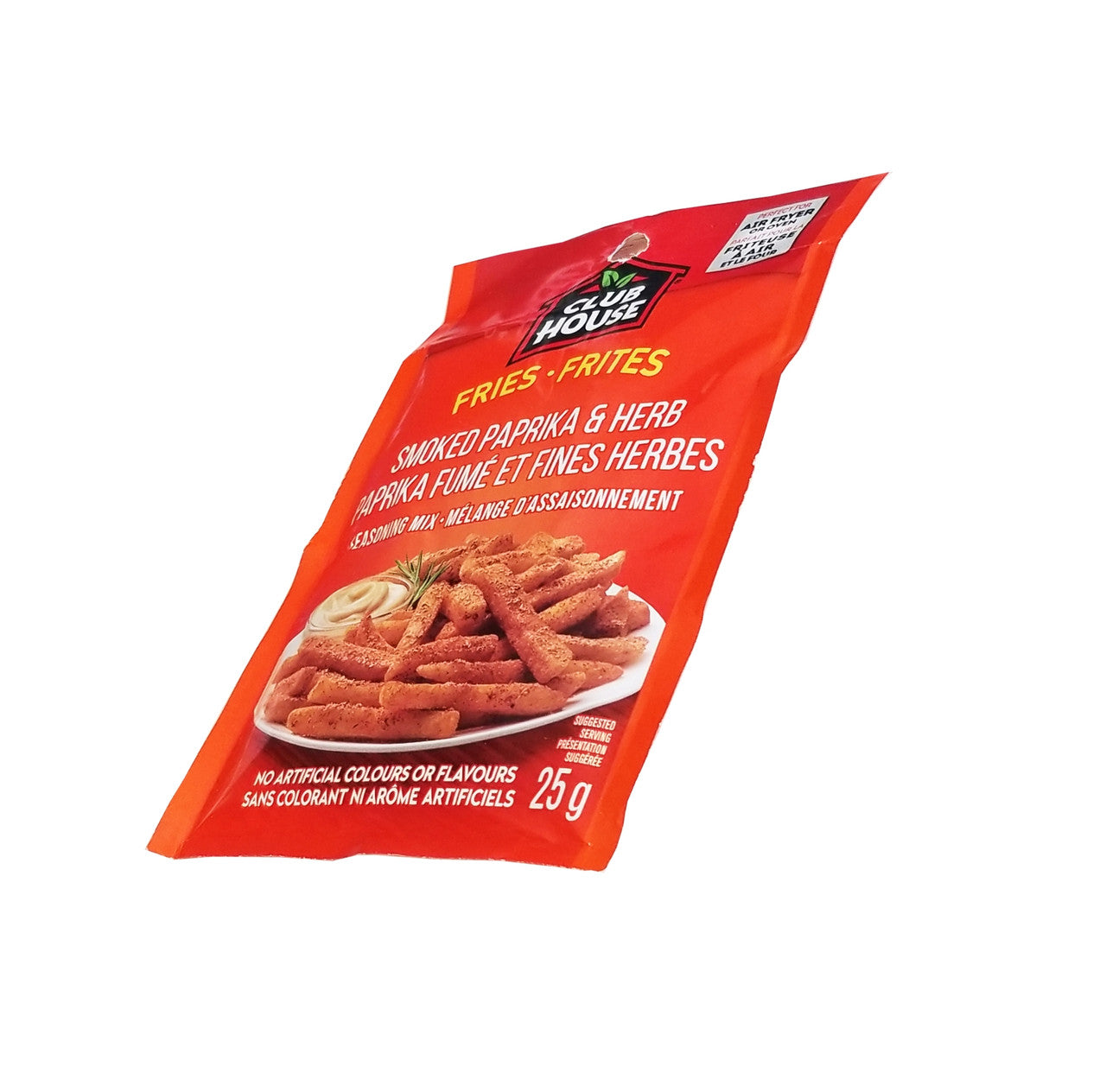 Club House Smoked Paprika & Herb Fries Seasoning Mix, 25g/0.9 oz. Packet Right Angle