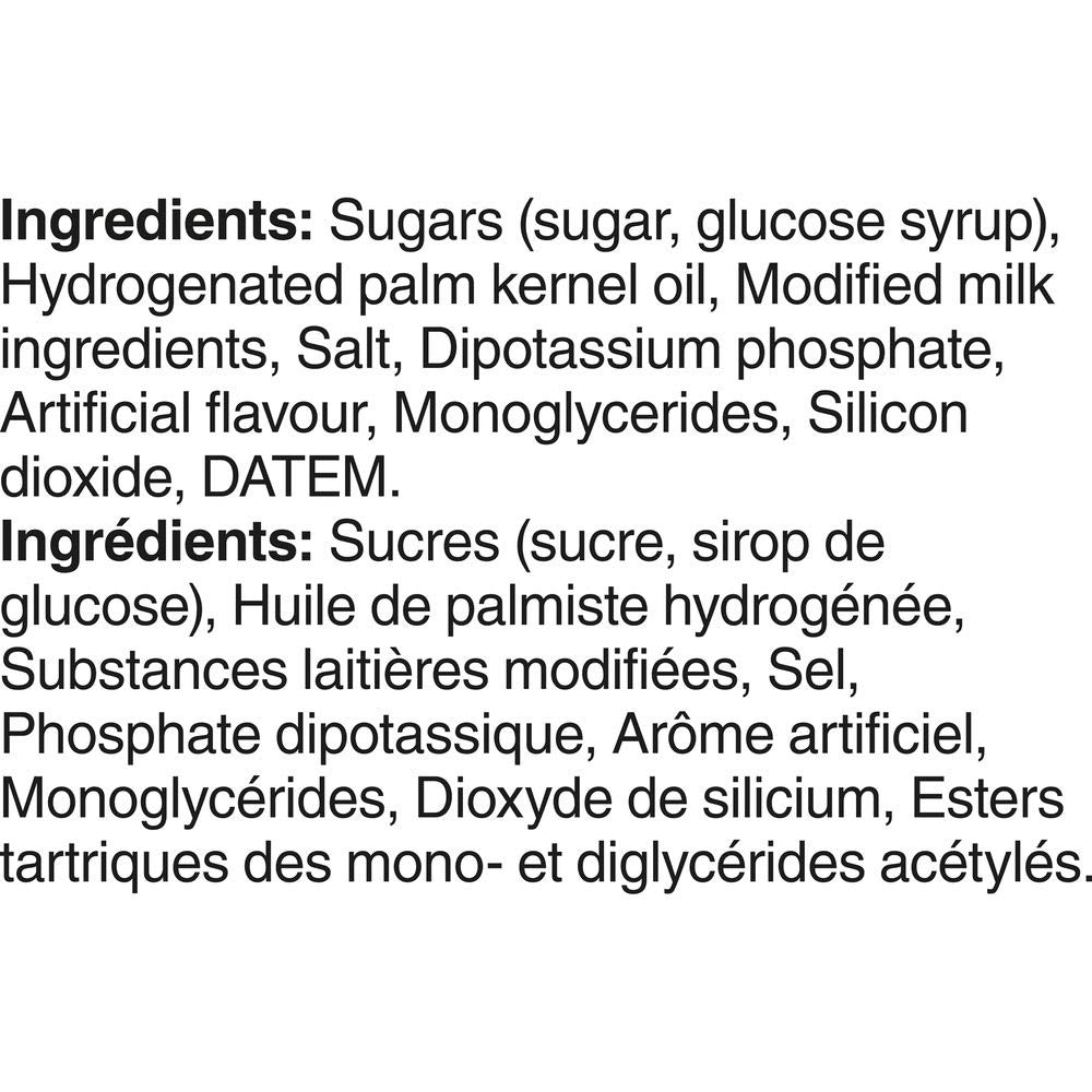 Coffee-Mate Powder French Vanilla, Coffee Whitener – 425g (15 oz) - Ingredients