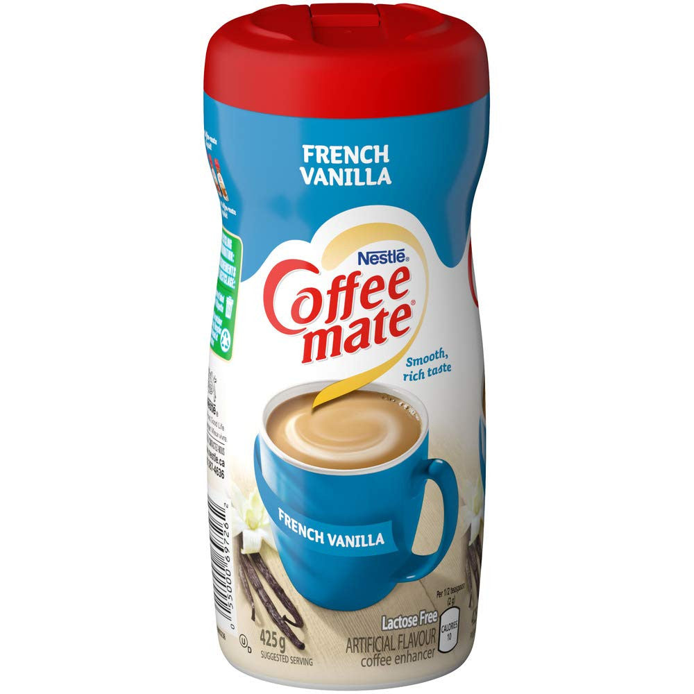 Coffee-Mate Powder French Vanilla, Coffee Whitener – 425g (15 oz) - Right side