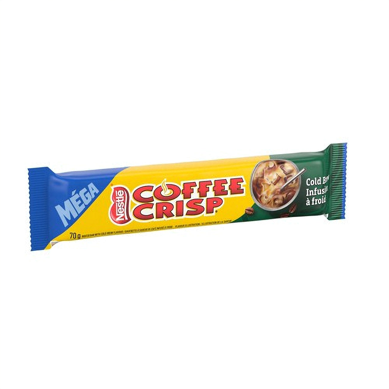 Single Coffee Crisp bar on a white background