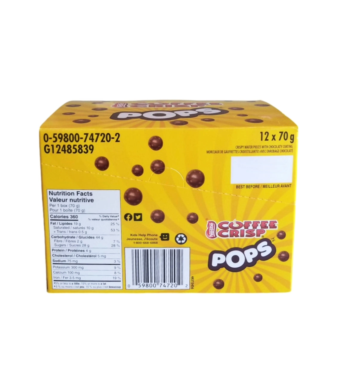 Coffee Crisp Chocolate Pops back