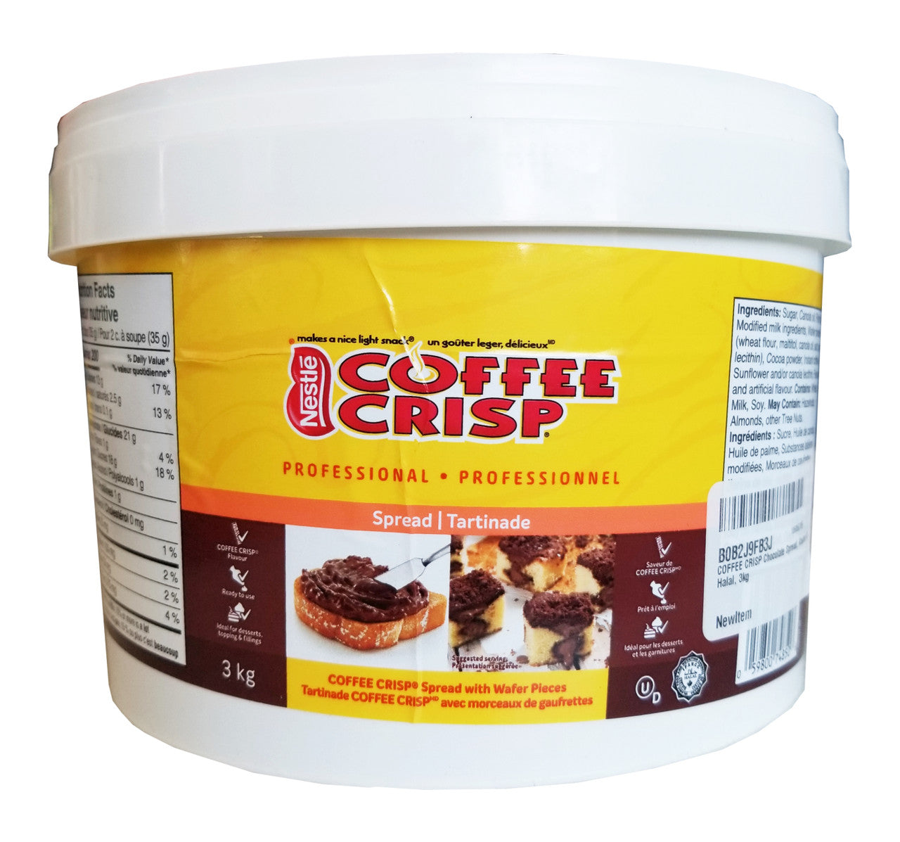Nestle Professional Coffee Crisp Chocolate Spread, 3kg/6.5 lbs., {Imported from Canada}