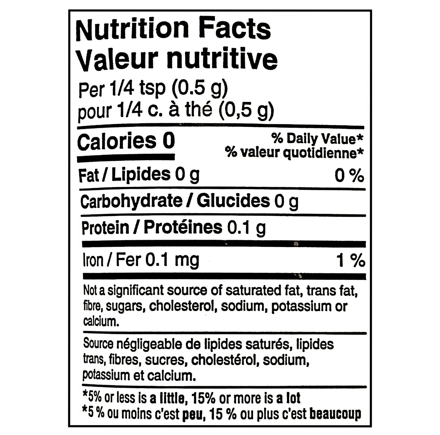 Compliments 4 Peppercorn Blend 106g – nutrition facts label