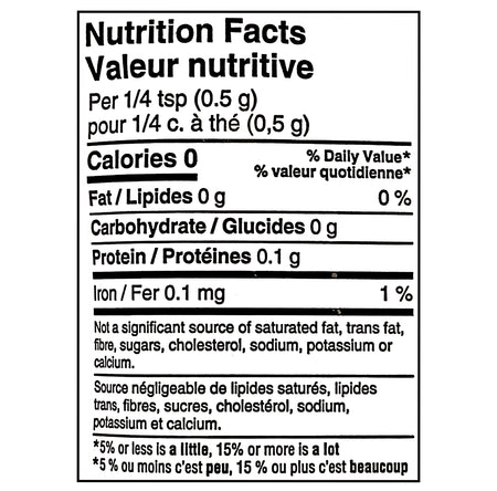 Compliments 4 Peppercorn Blend 106g – nutrition facts label
