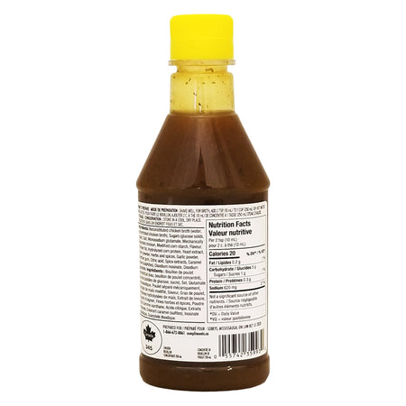Compliments Chicken Bouillon Concentrate 250 ml back label — preparation instructions, nutrition facts, ingredients, bilingual