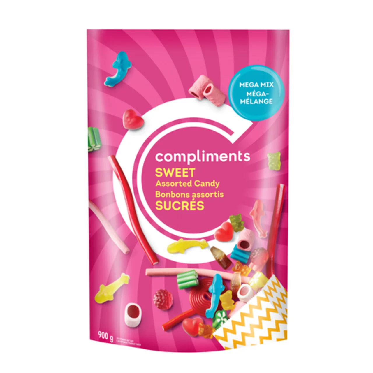 Compliments Mega Mix Sweet Fruit Candy, 800g/28.2 oz. Bag