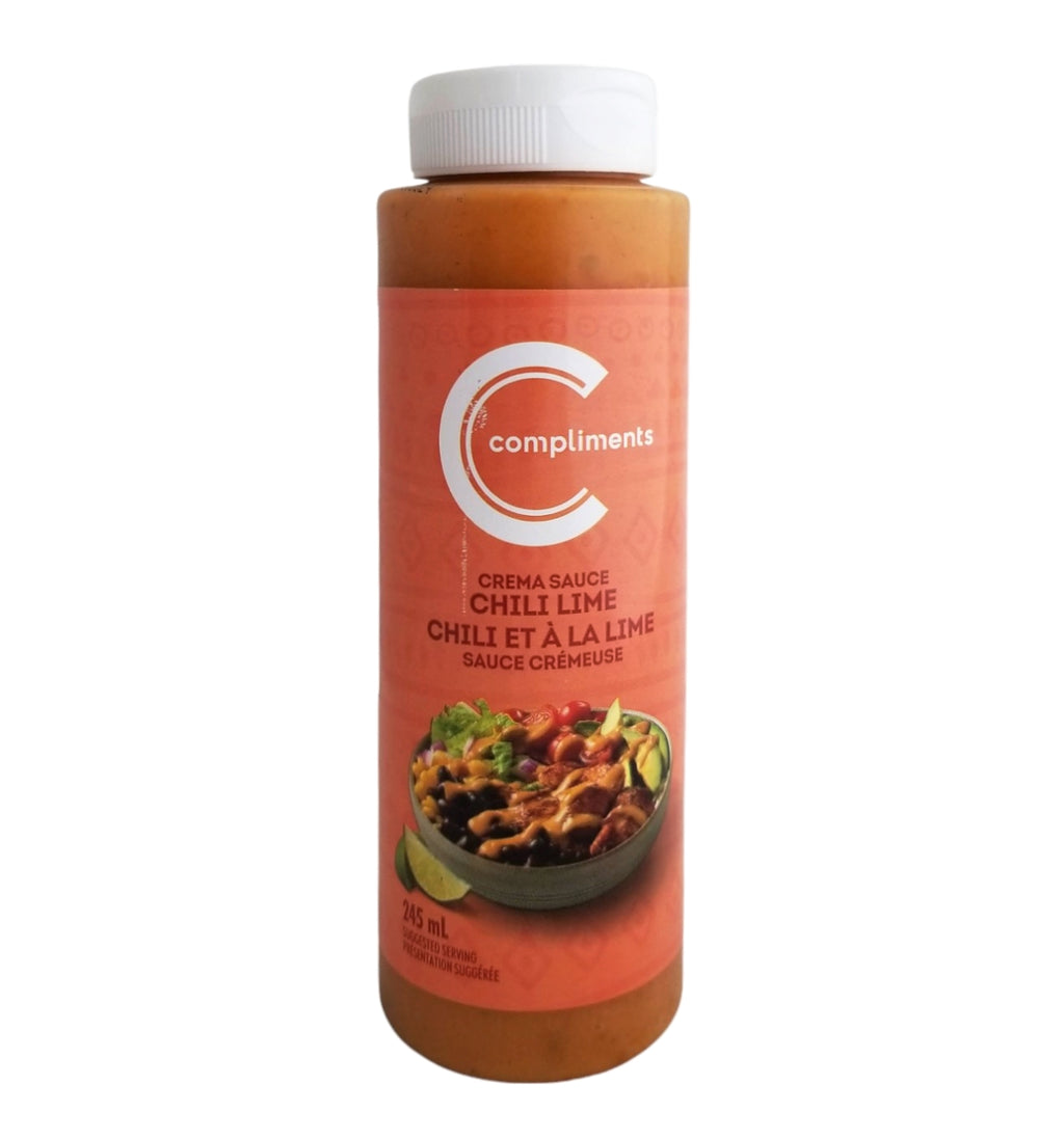 Compliments Chili Lime Crema Sauce, 245ml/8.6 fl. oz. Bottle