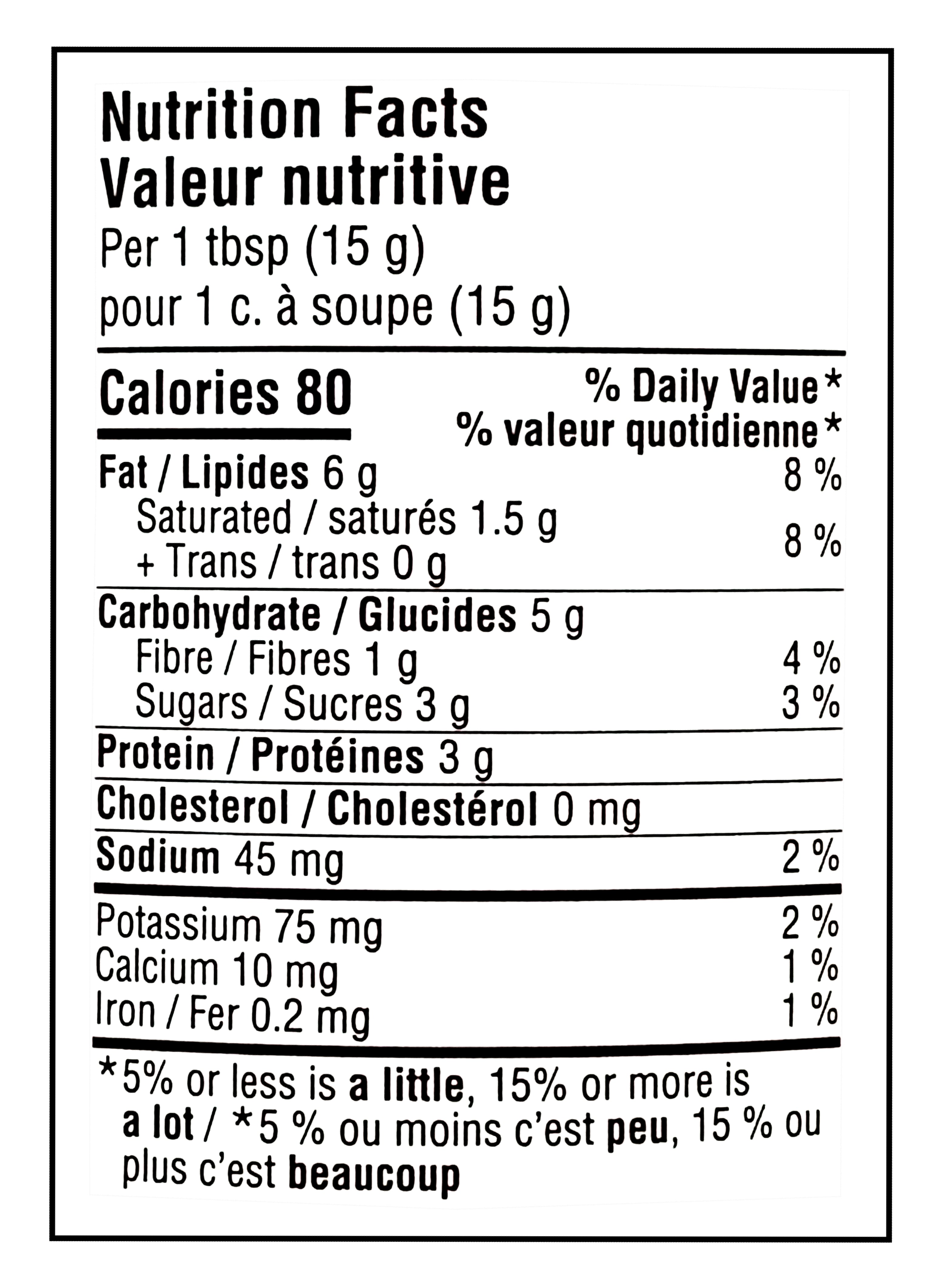 Compliments Cinnamon Sugar Peanut Butter Spread, 500g/17.6 oz - Nutrition Facts Label