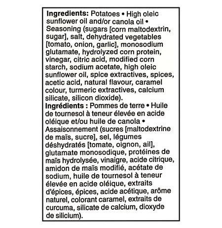 Compliments Extraaa All Dressed Ridged Potato Chips 200g ingredients label
