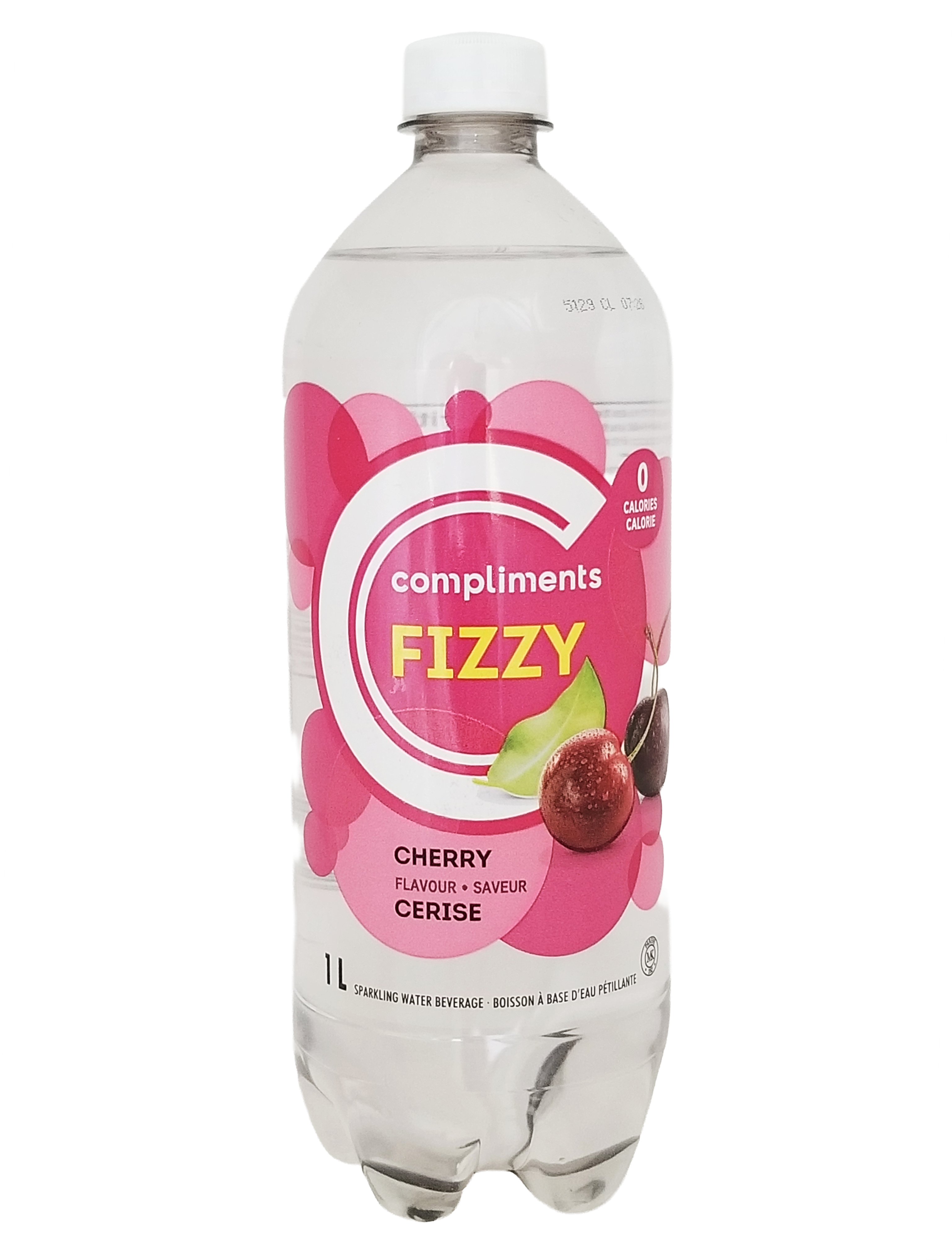 Compliments FIZZY Cherry Flavored Sparkling Water, 1L/35.2 fl oz