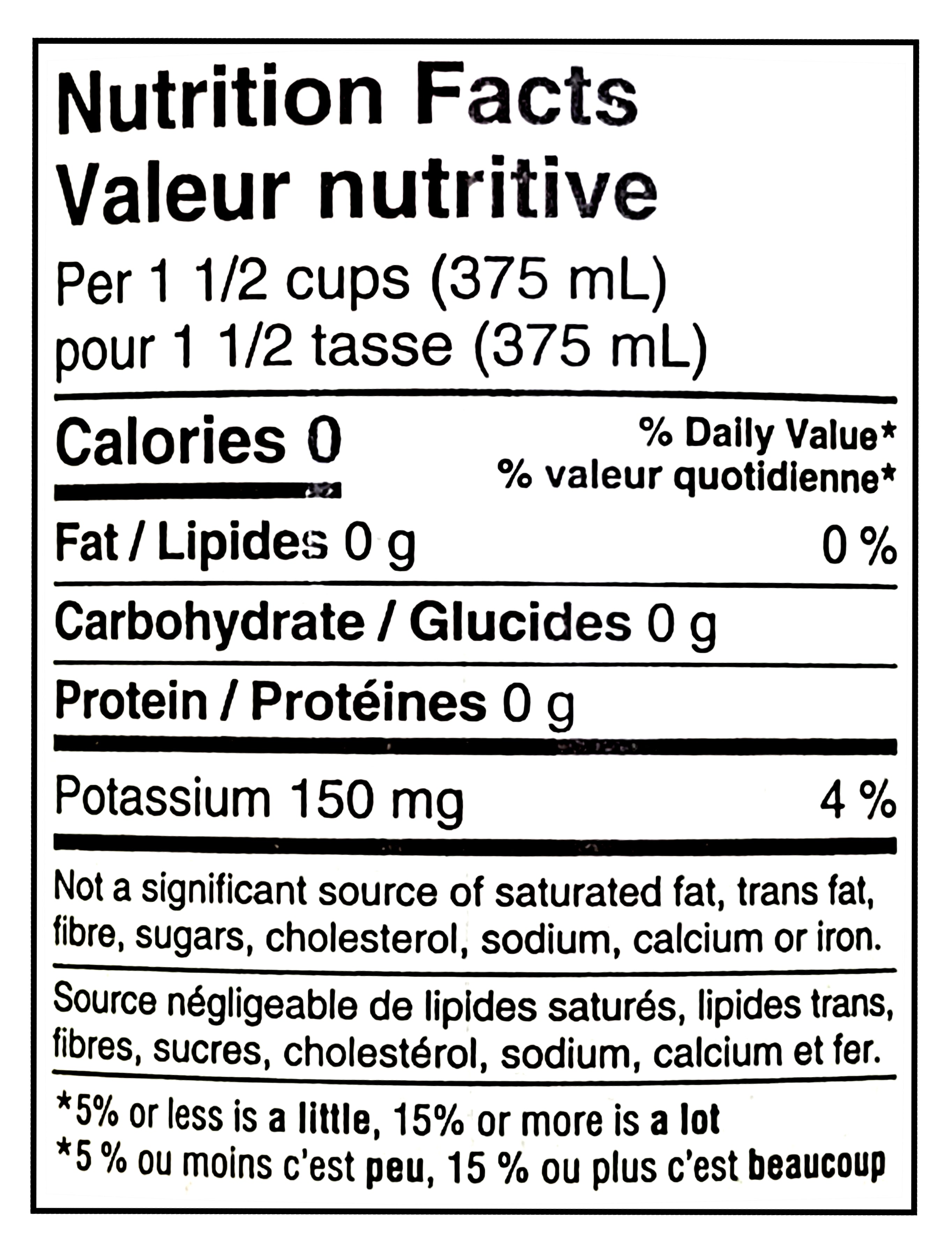 Nutrition facts label for Compliments FIZZY Key Lime Flavored Sparkling Water, 1L/35.2 fl oz with 0 calories, 0 fat, 0 carbs, and 0 protein per serving.