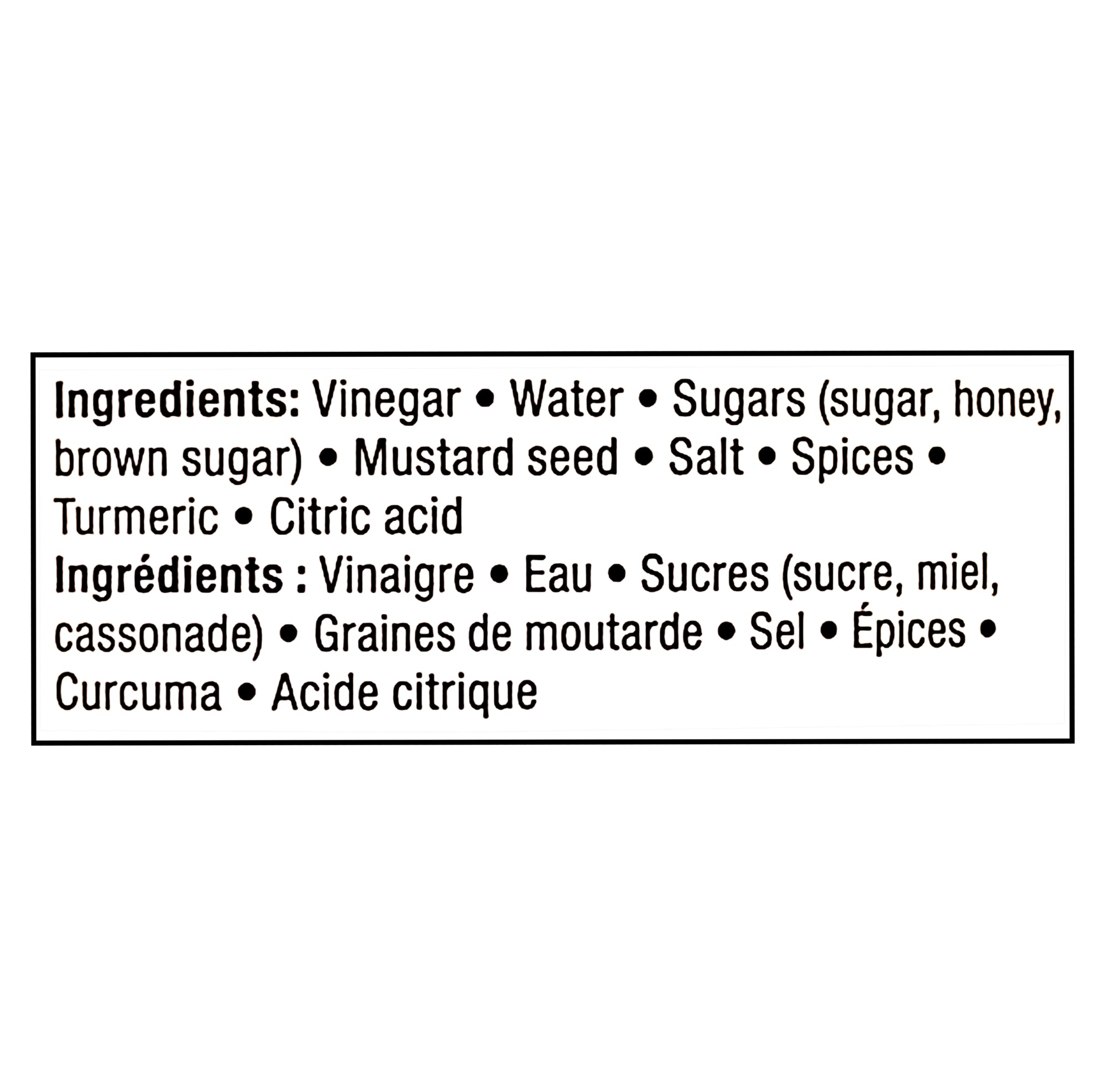 	Compliments Honey Mustard 325ml ingredients label gluten-free Canadian mustard