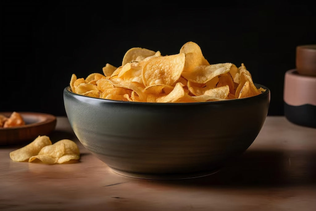 Compliments Kettle-Cooked Black Pepper & Lime Potato Chips in a bowl.