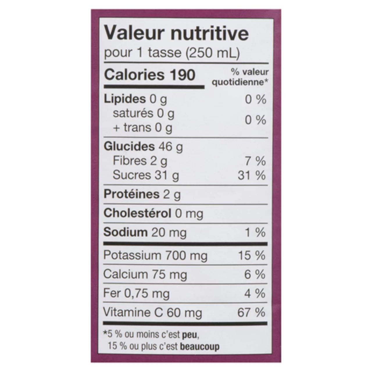 Compliments Prune Nectar Juice - 1.36 L/46 fl. oz. Bottle Nutrition Facts Fench