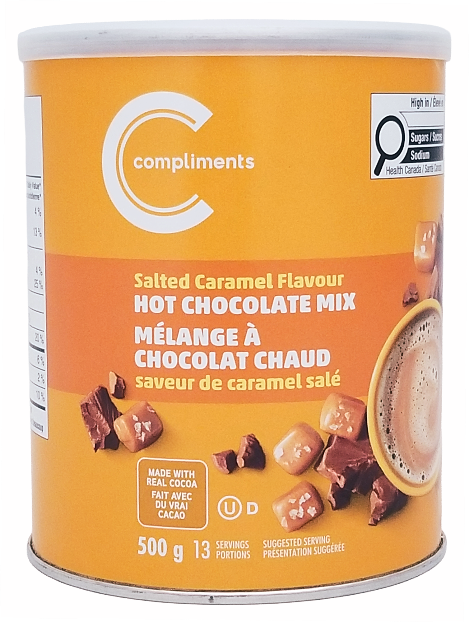 Compliments Salted Caramel Instant Hot Chocolate Mix 500g - Premium Cocoa
