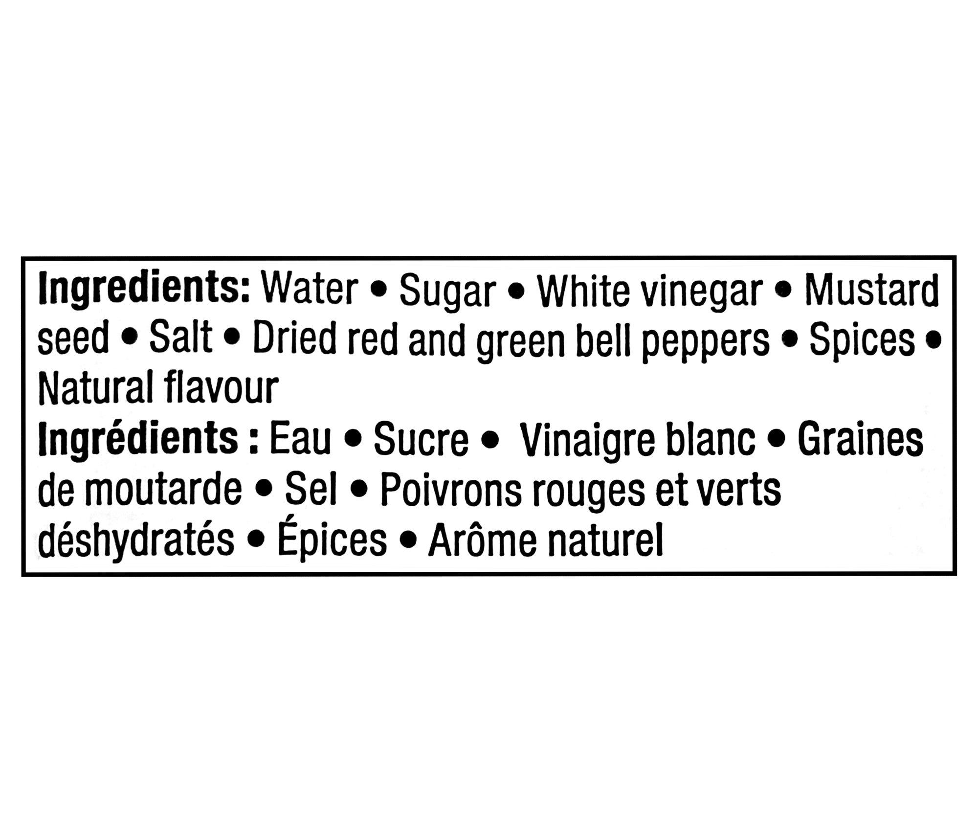 Compliments Sweet & Spicy Mustard 325ml ingredients label gluten-free