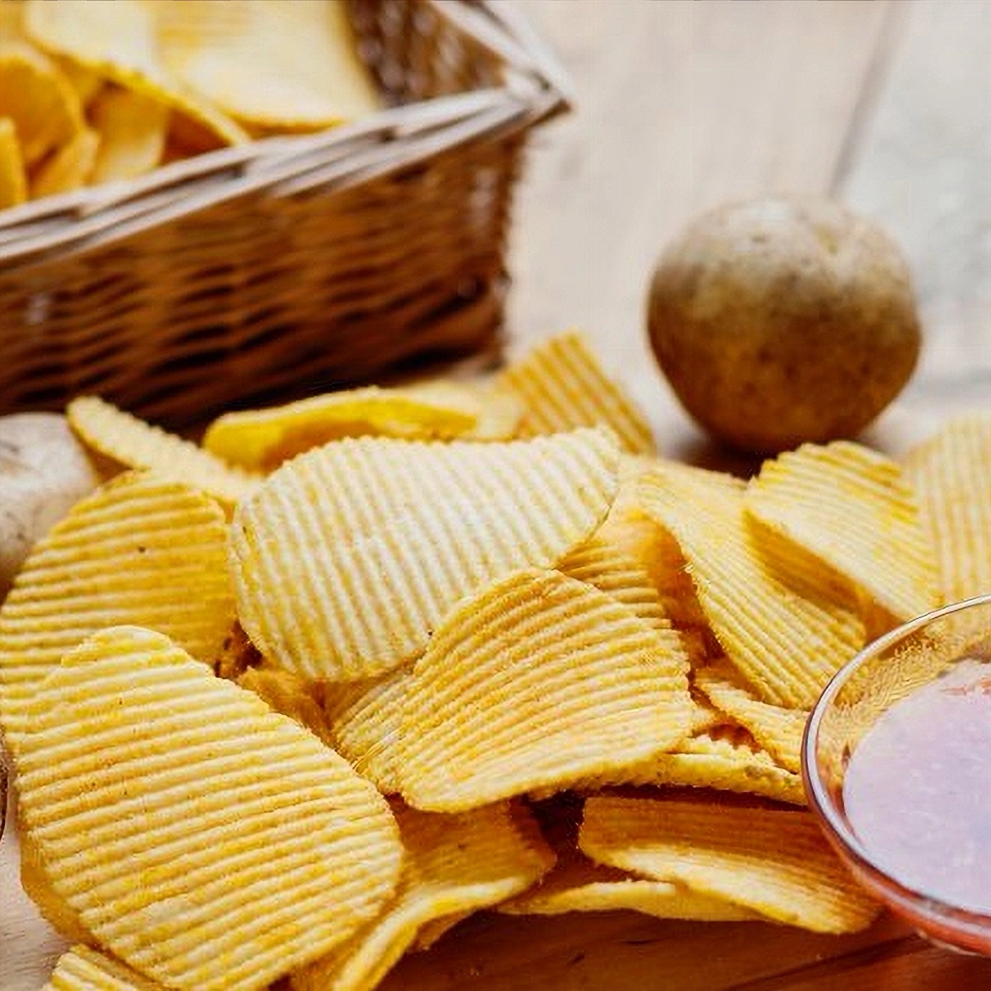 Compliments Extraaa All Dressed Ridged Potato Chips 200g open bag