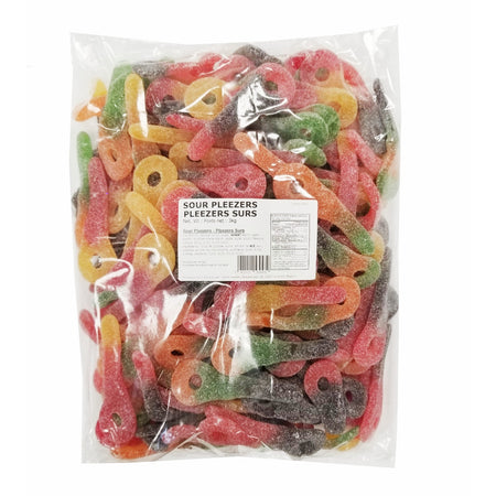 Cottage Country Sour Pleezers 3 kg bulk bag — assorted sour gummy candy, front of package