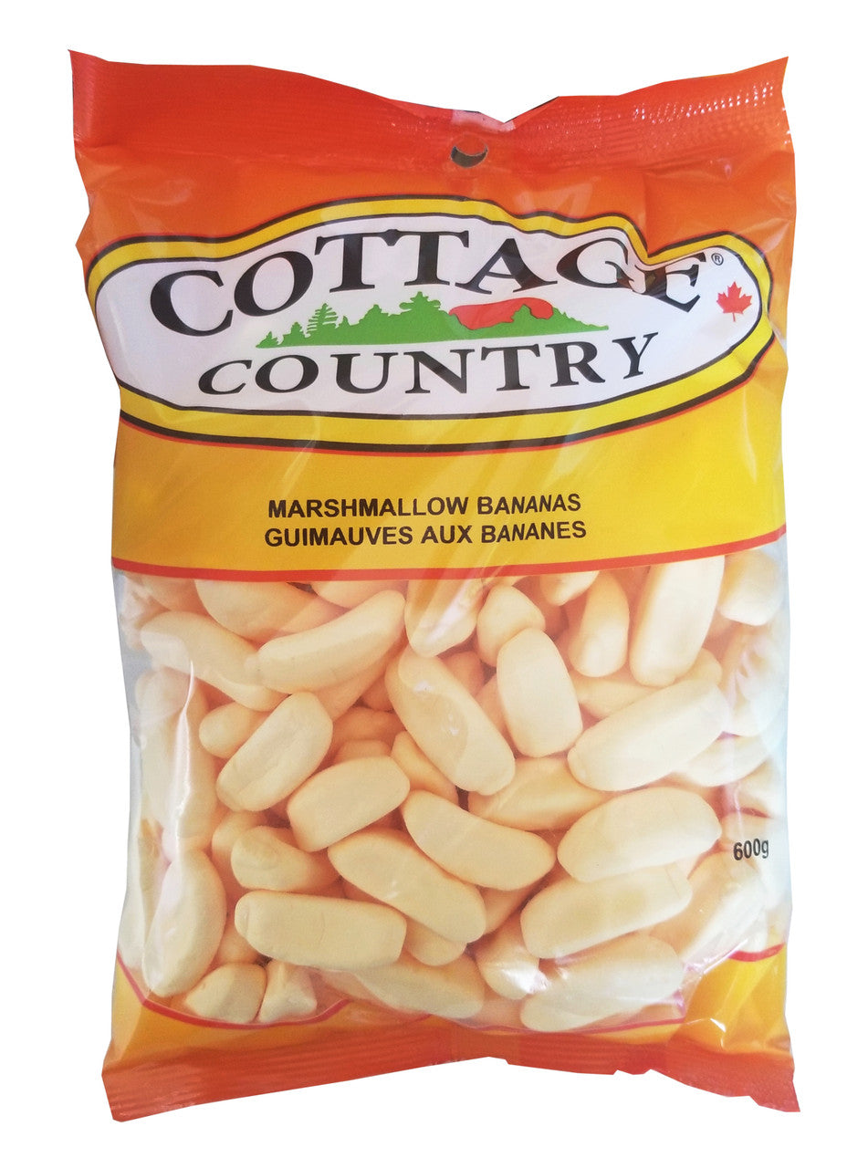 Cottage Country Marshmallow Bananas, 600g/21 oz. Bag, {Imported from Canada}