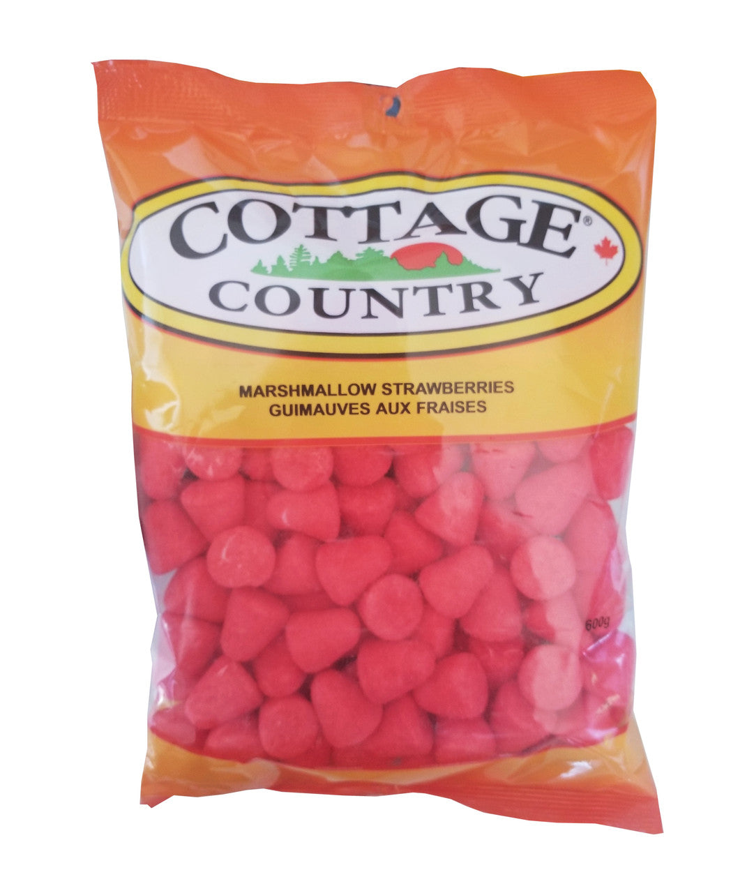Cottage Country Marshmallow Strawberries, 600g/21 oz. Bag, {Imported from Canada}