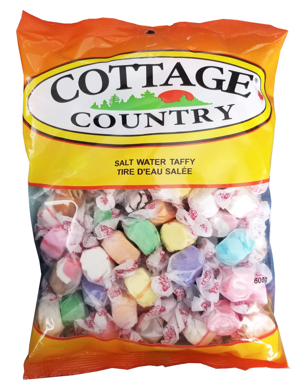 Cottage Country Assorted Salt Water Taffy, 600g/21 oz. Bag, {Imported from Canada}