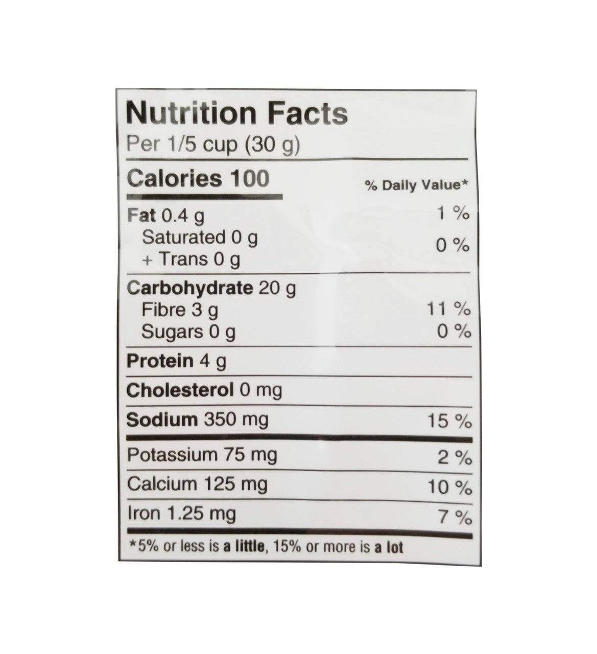 Coyote Original Pancake Mix, 900g/31.8 oz. Bag Nutrition Facts