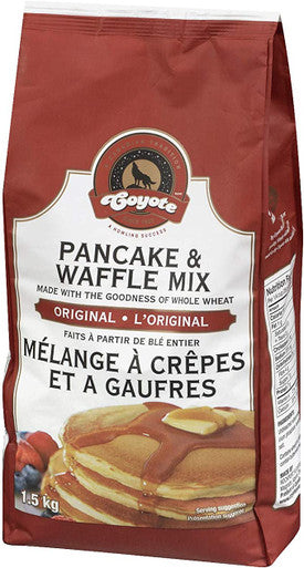 Coyote Original Pancake & Waffle Mix, 1.5kg/3.28 lbs. Bag Right Angle