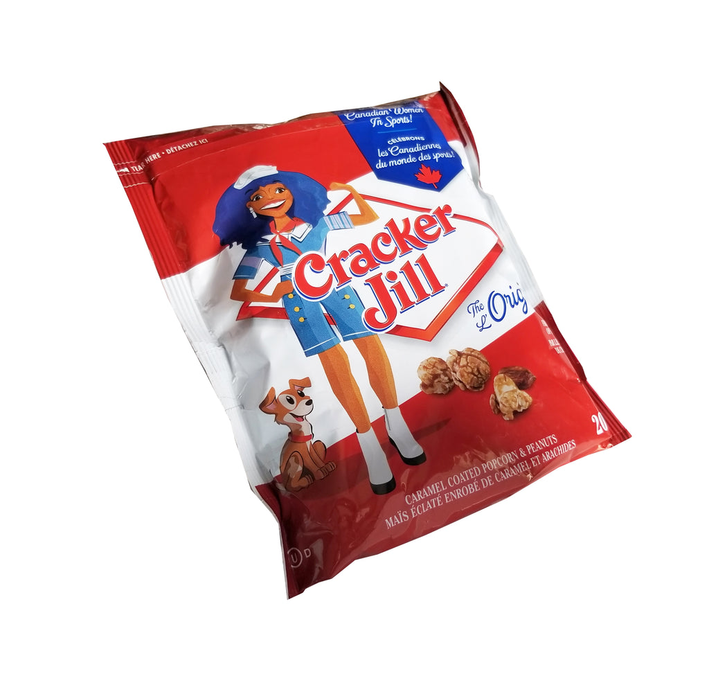 Cracker Jill The Original Caramel Coated Popcorn & Peanuts Mix, 200g/7 oz. Bag {Imported form Canada}