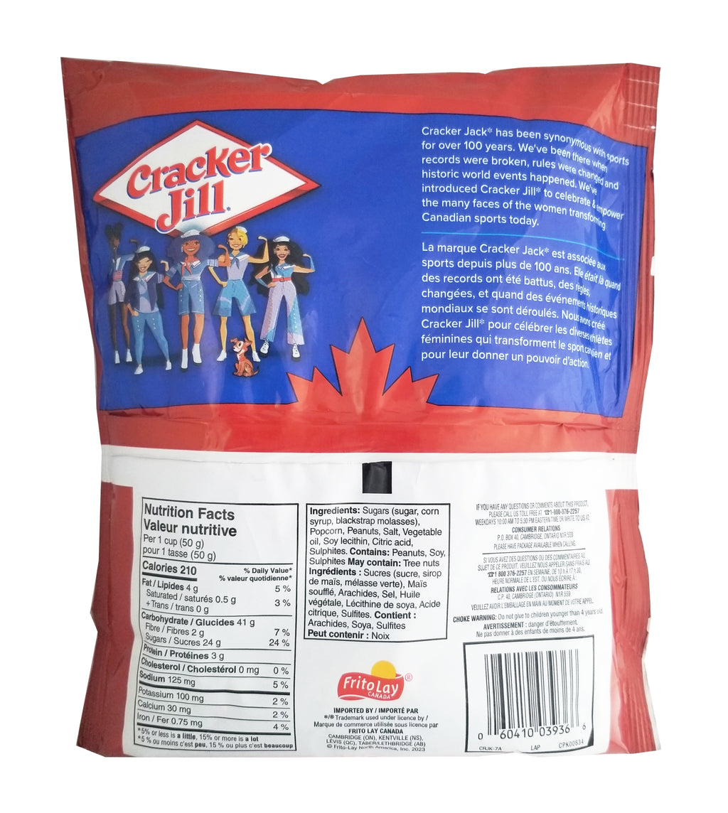 Cracker Jill The Original Caramel Coated Popcorn & Peanuts Mix, 200g/7 oz. Bag {Imported form Canada}