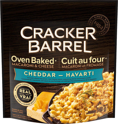Cracker Barrel Oven Baked Macaroni & Cheese, Cheddar Havarti Cheese, 349g