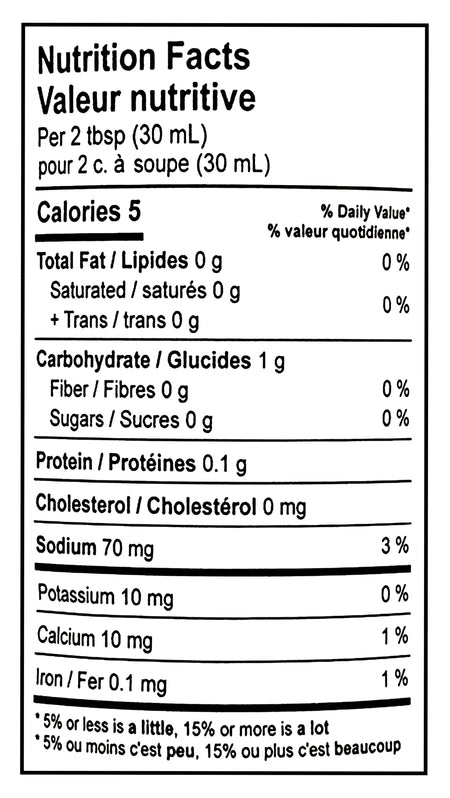 Crazy Mooskies Smok'N Garlic BBQ Sauce, 375ml 12.7oz - Nutrition Facts