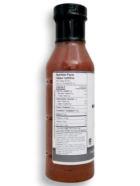 Crazy Mooskies Smok'N Garlic BBQ Sauce, 375ml 12.7oz - Right Side