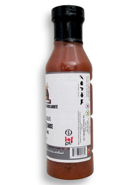 Crazy Mooskies Smok'N Garlic BBQ Sauce, 375ml 12.7oz - Left Side