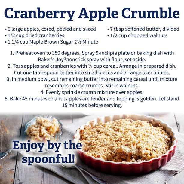 Cream of Wheat Instant Maple Brown Sugar Hot Cereal - Cranberry Apple Crumble Recipe