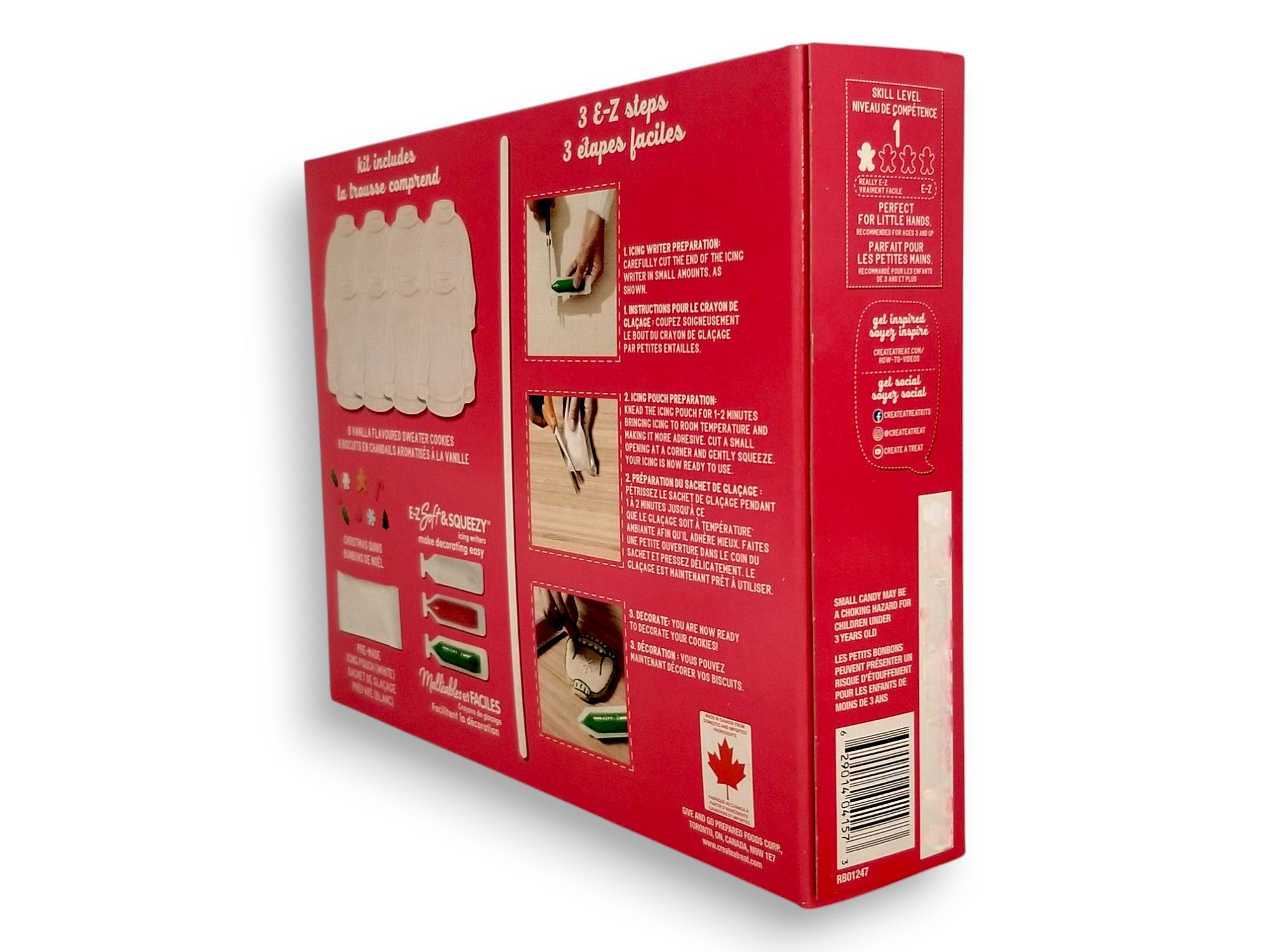 Side of Create A Treat Ugly Sweater Cookies Decorating Kit, 8 Cookies, 406g/14.3 oz. Box