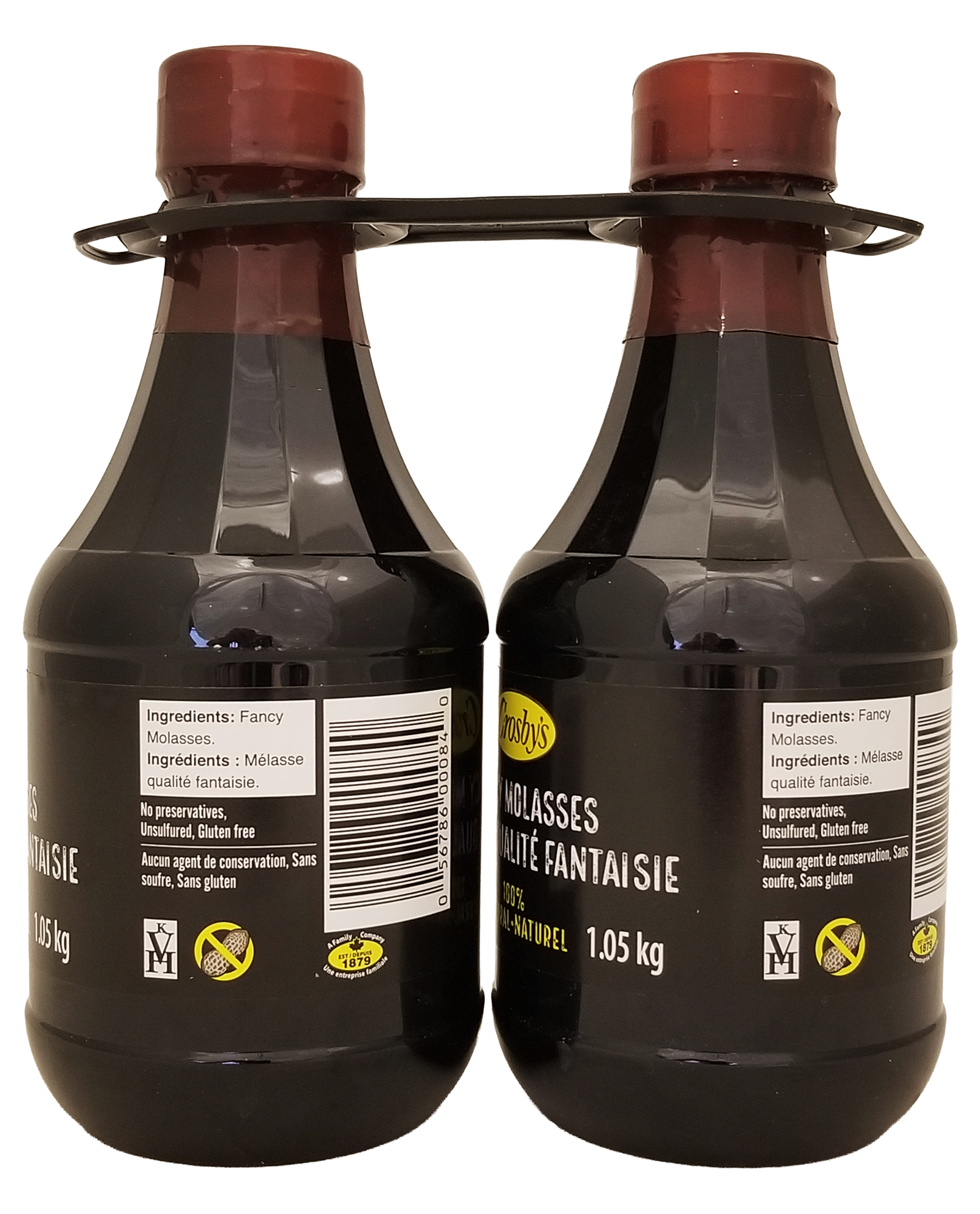 Side of Crosbys Fancy Molasses pack on a white background
