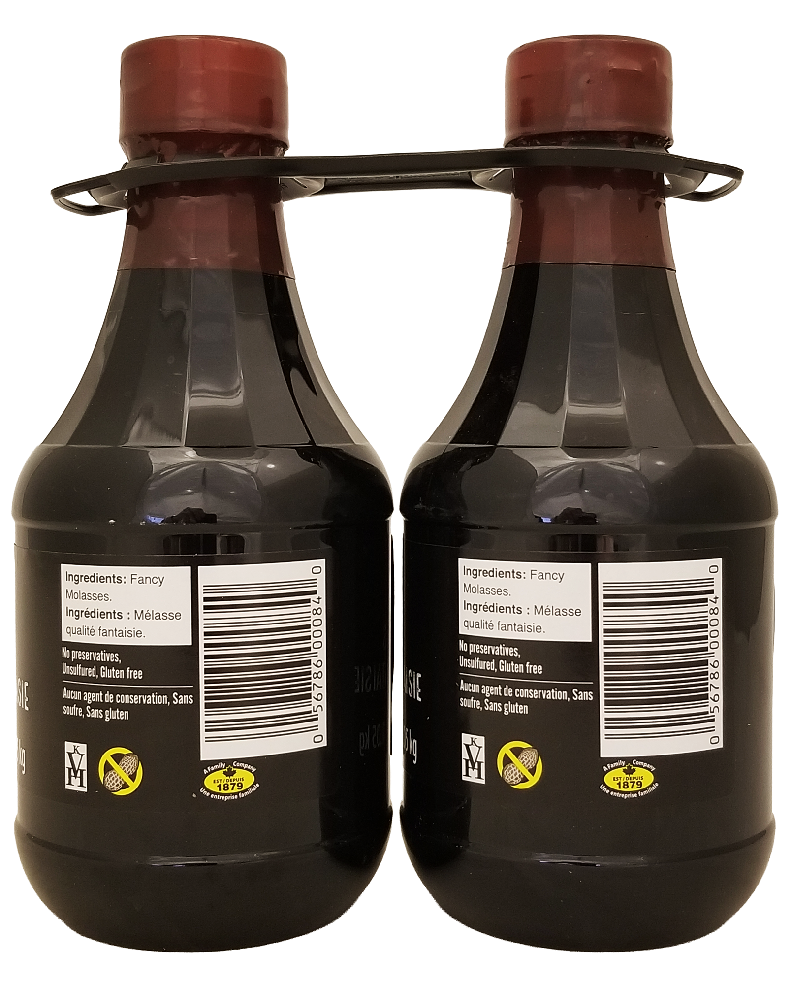 Back side of a Crosbys Fancy Molasses pack on a white background