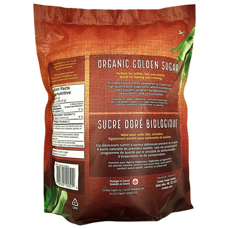 Crosby's Organic Golden Sugar, Unrefined Cane Sugar - 1 kg (35.3 oz)