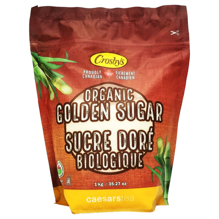 Crosby's Organic Golden Sugar, Unrefined Cane Sugar - 1 kg (35.3 oz)