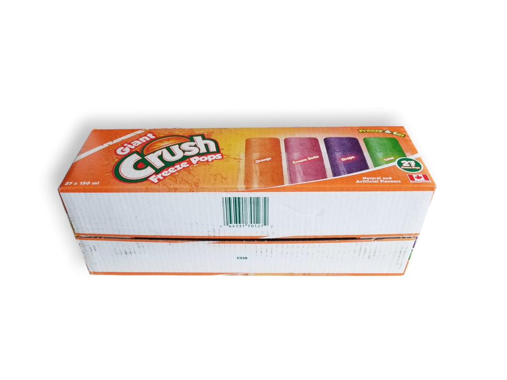 Crush Soda Giant Freeze Pops, 27 x 150ml/5.25 fl. oz. Bars