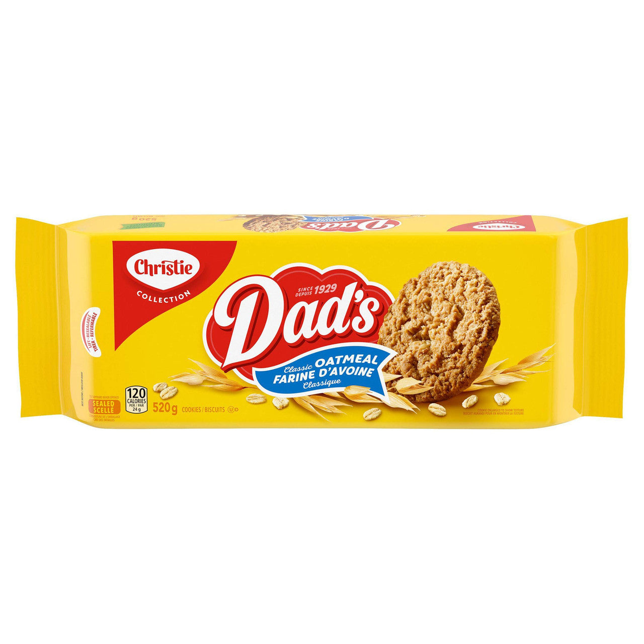 Dad's Family Size Oatmeal Original Cookies, 520g/18.3 oz.