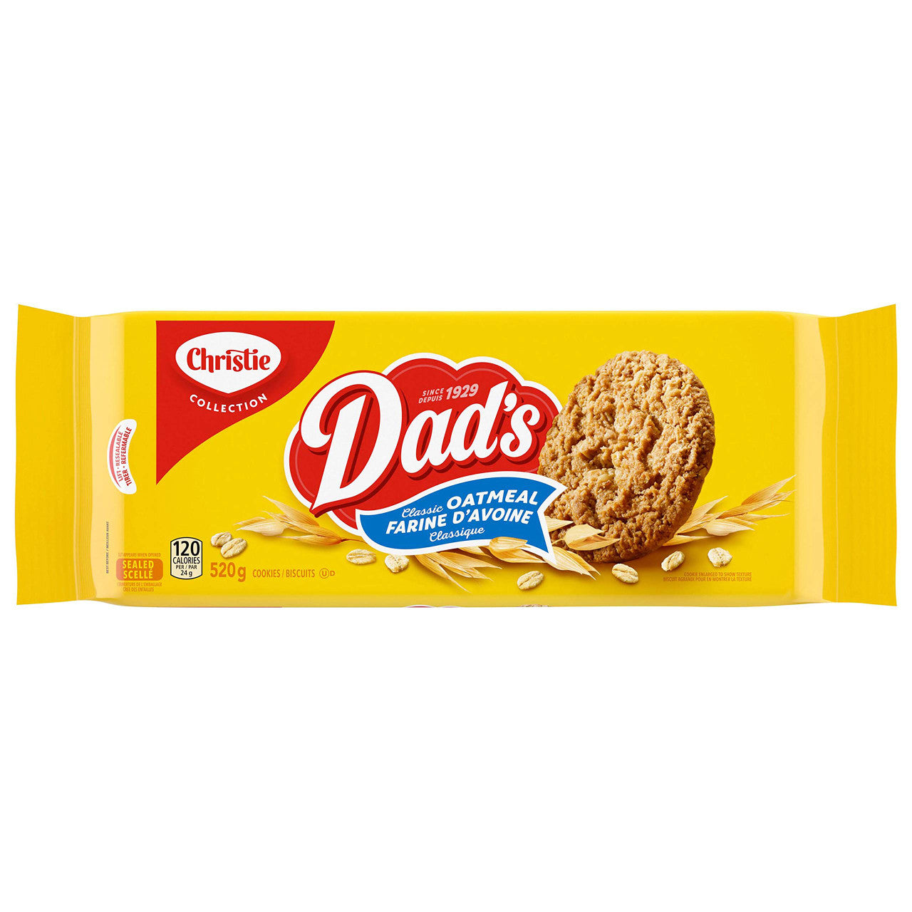 Dad's Family Size Oatmeal Original Cookies, 520g/18.3 oz. Bag
