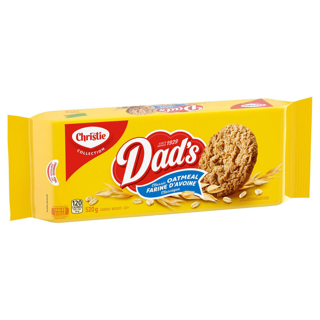 Dad's Family Size Oatmeal Original Cookies, 520g/18.3 oz. Front Side