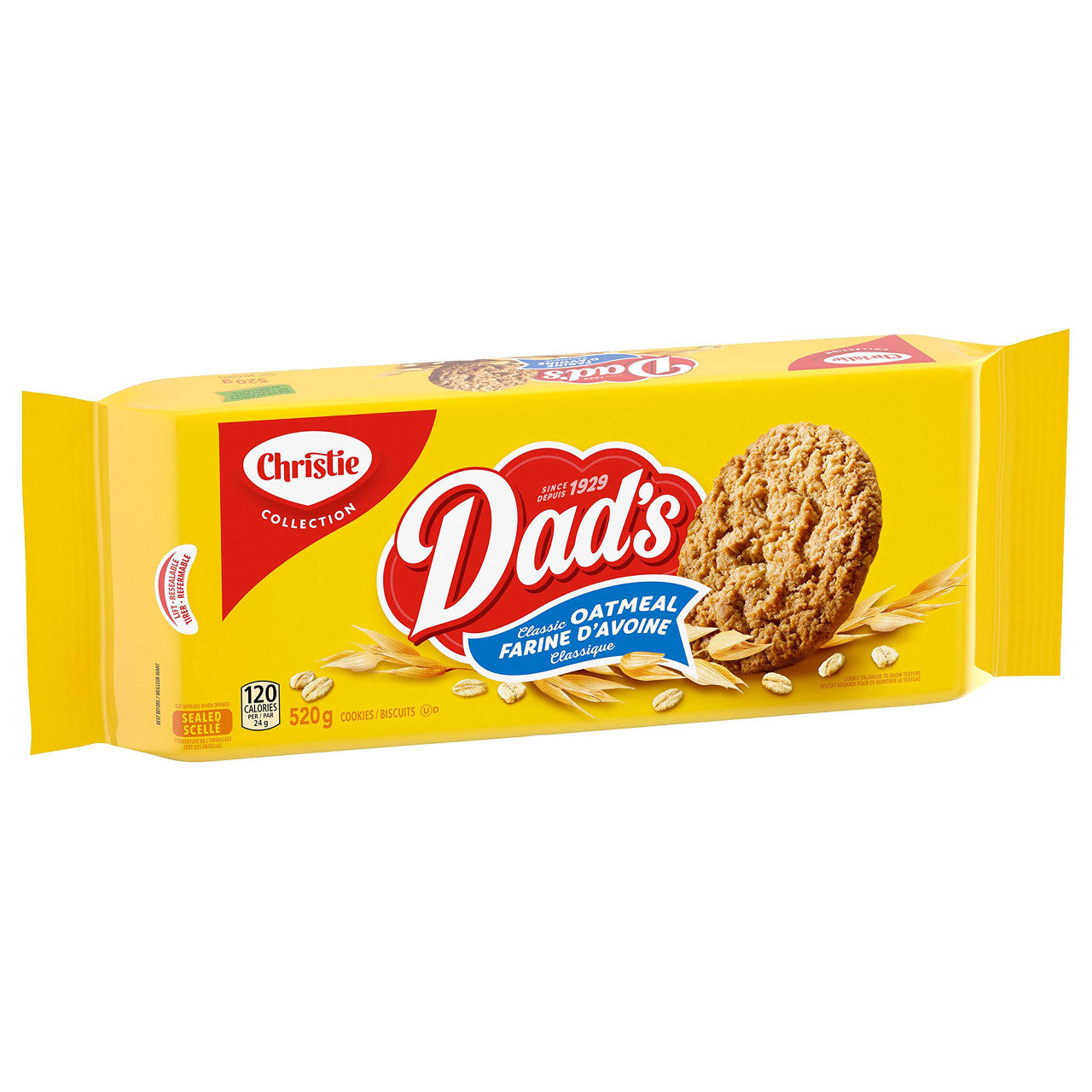 Dad's Family Size Oatmeal Original Cookies Left Angle