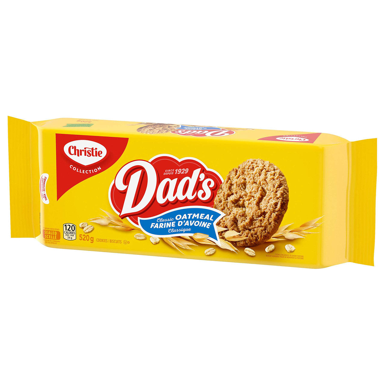Dad's Family Size Oatmeal Original Cookies Right Angle