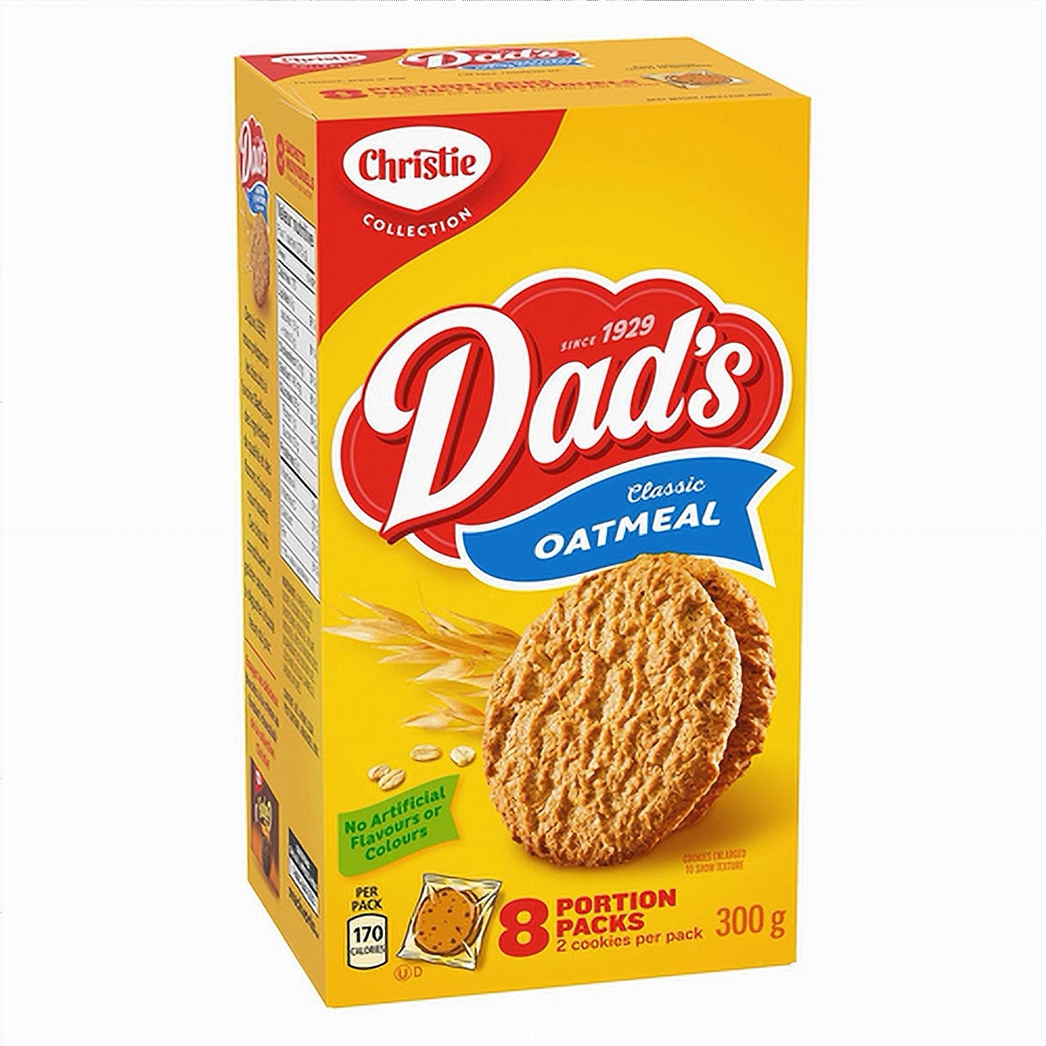 Dad's Oatmeal Cookies 300g (10.6 oz) – Angle View | Crunchy Canadian Oatmeal Cookies