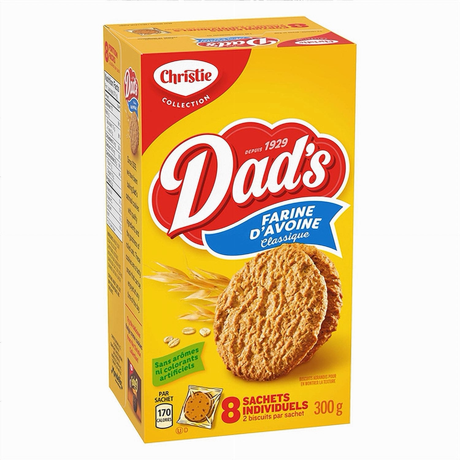 Dad's Oatmeal Cookies 300g (10.6 oz) – Angle View 2 | Crunchy Canadian Oatmeal Cookies
