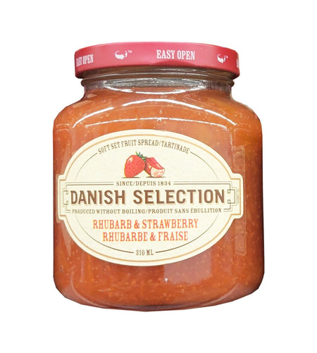 Danish Selection Rhubarb & Strawberry Fruit Spread, 310mL/10.8 oz., Jar
